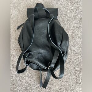 Genuine leather backpack made in Italy.